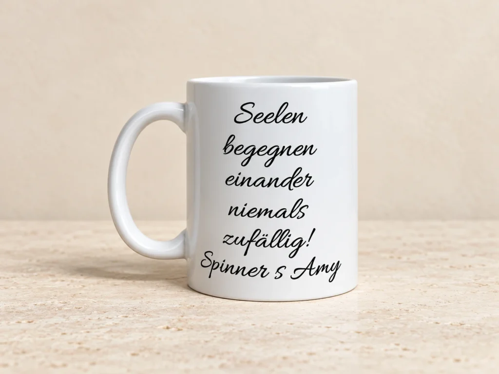 Tasse mit persönlichem Spruch
